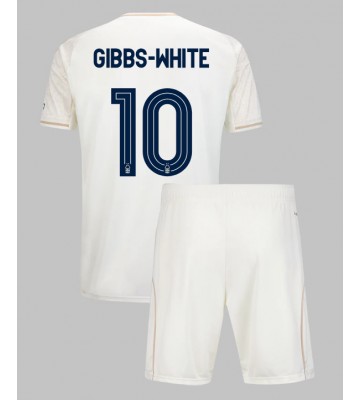 Nottingham Forest Morgan Gibbs-White #10 Segunda Equipación Niños 2025-26 Manga Corta (+ Pantalones cortos)